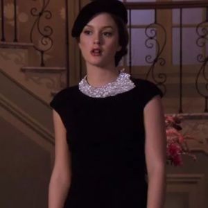 Mills crystal collar dress S Gossip Girl